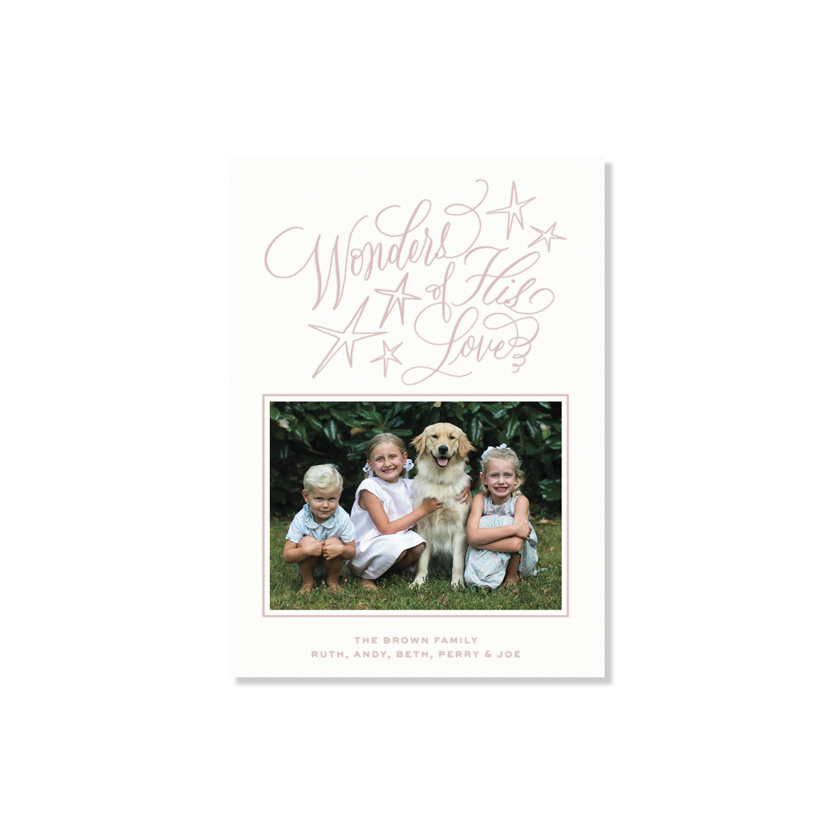 Merriweather Stars Letterpress Holiday Card, Medium