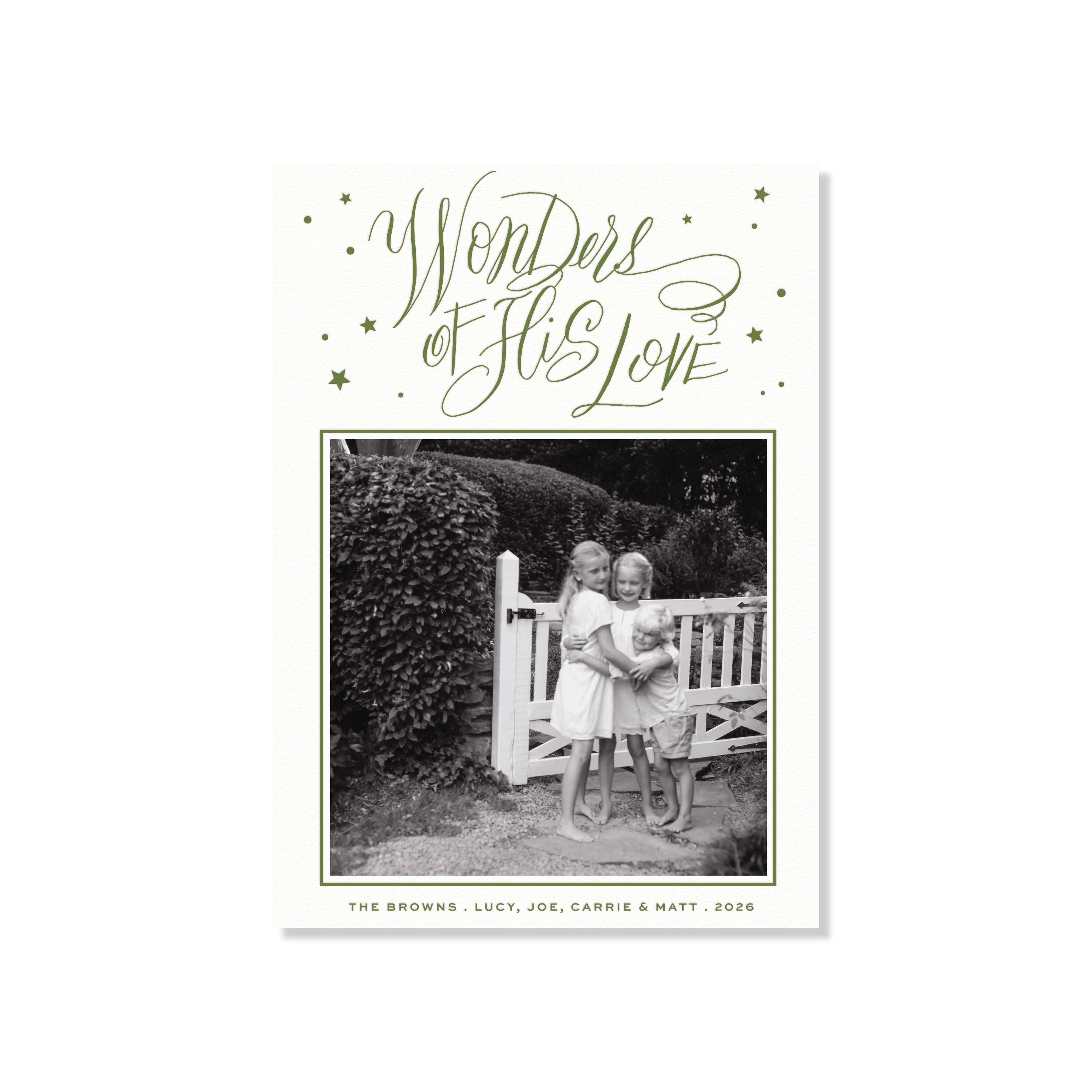 Merriweather Letterpress Holiday Card, Large