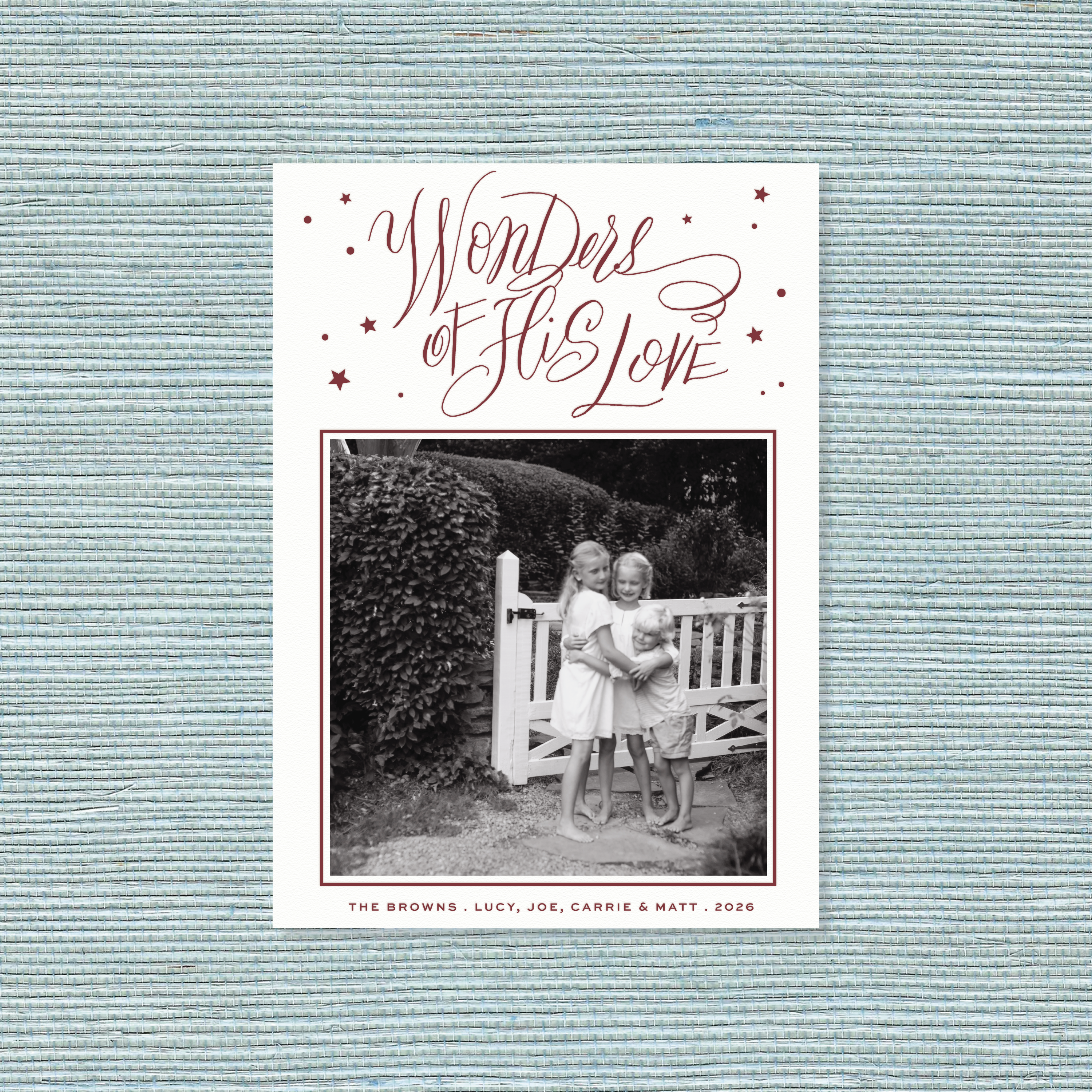 Merriweather Letterpress Holiday Card, Large