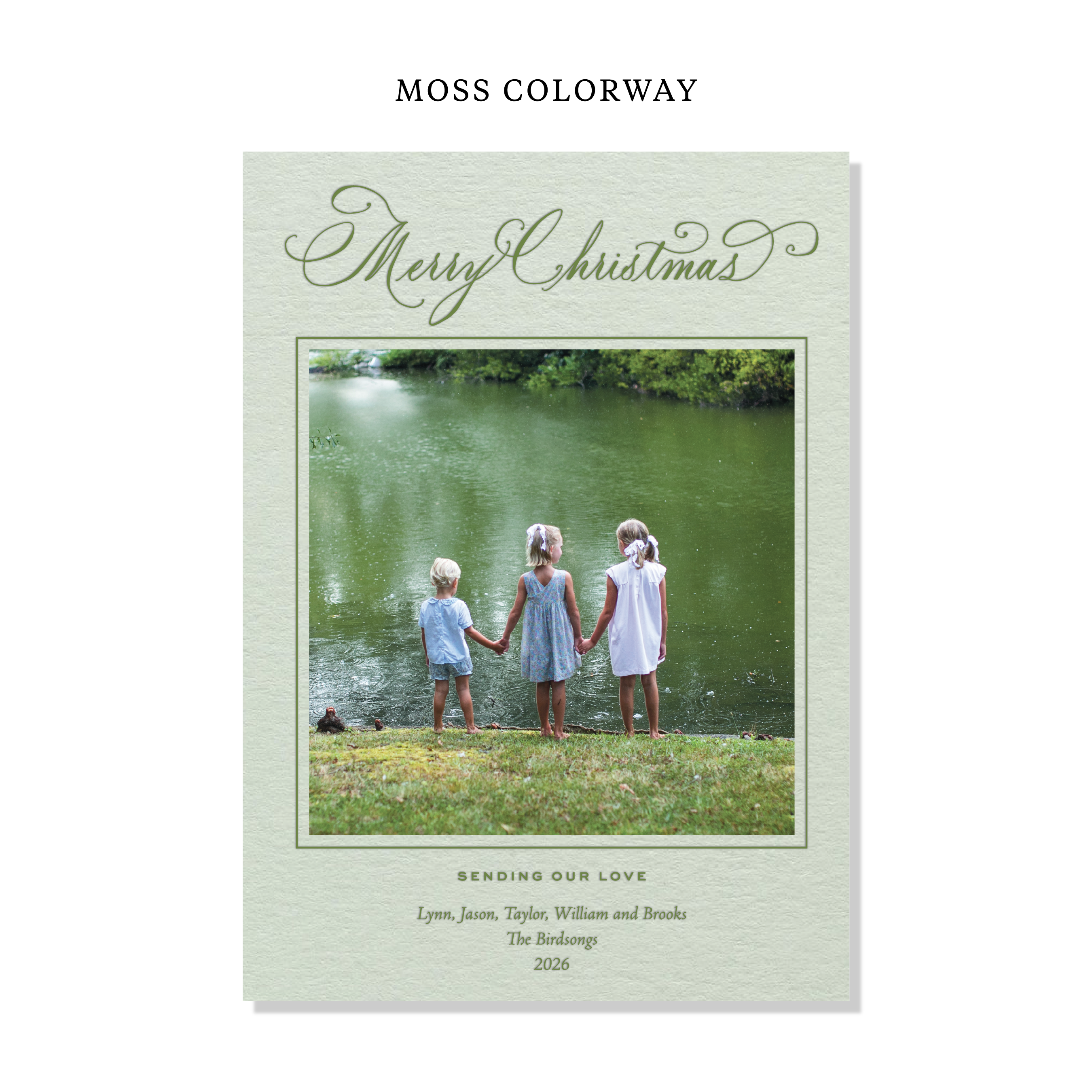 Middleton Letterpress Holiday Card, Large (Colored Paper)