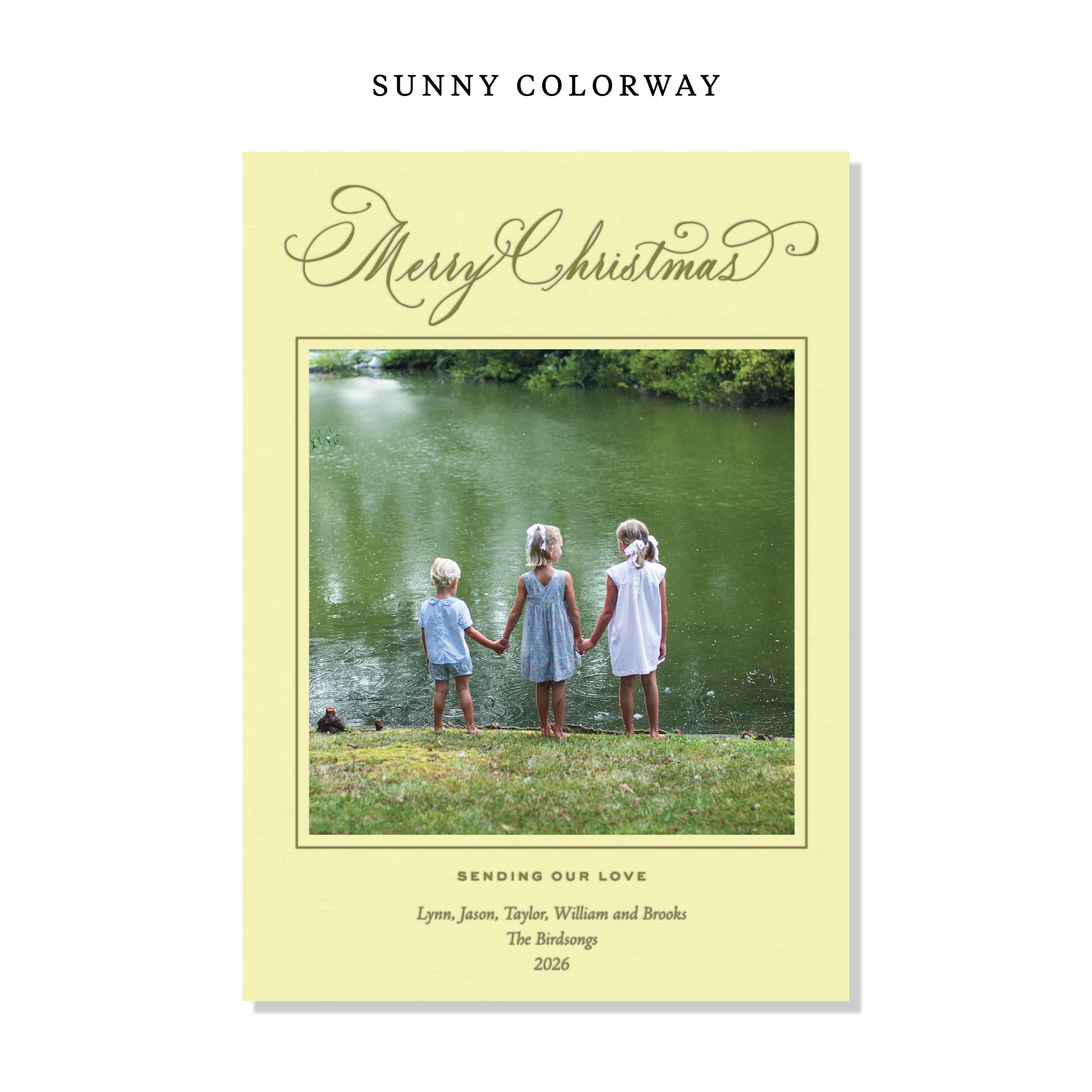 Middleton Letterpress Holiday Card, Large (Colored Paper)