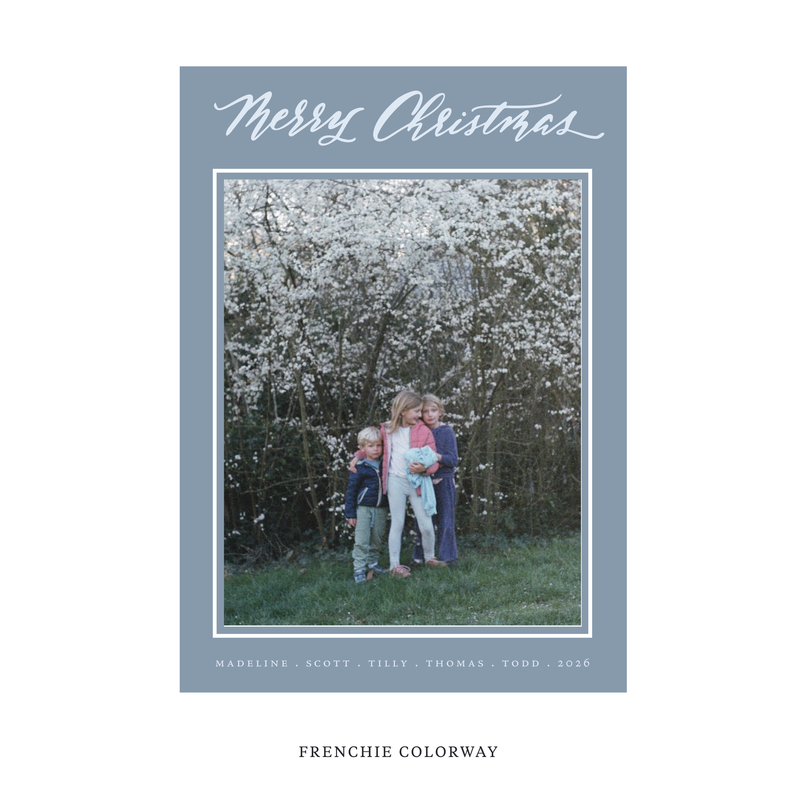 Monterey Classic Flat Print Holiday Card, Large