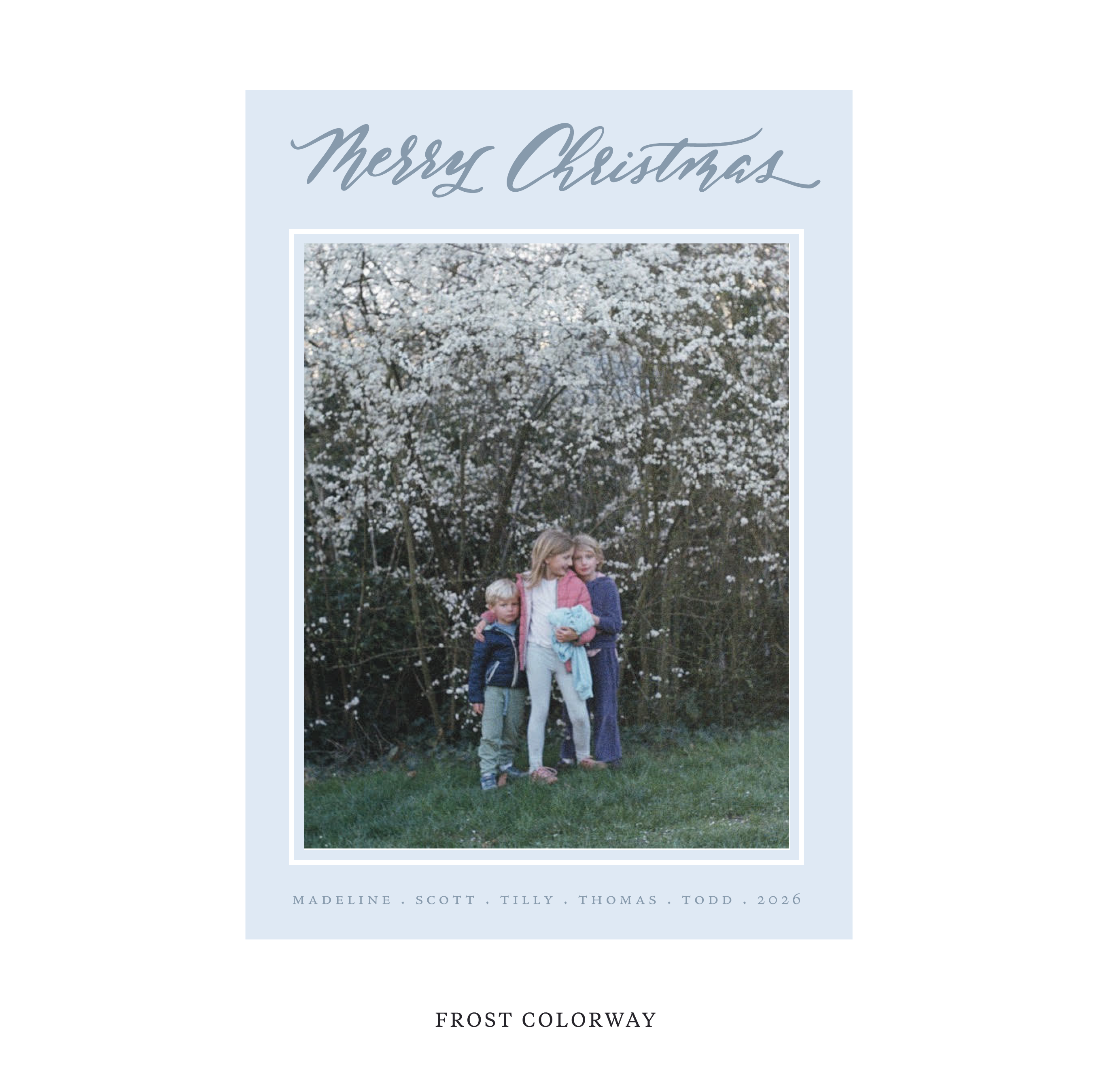 Monterey Classic Flat Print Holiday Card, Large