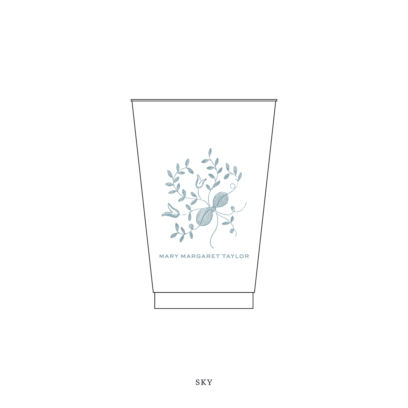 Primrose Motif Reusable Party Cups | 14 oz