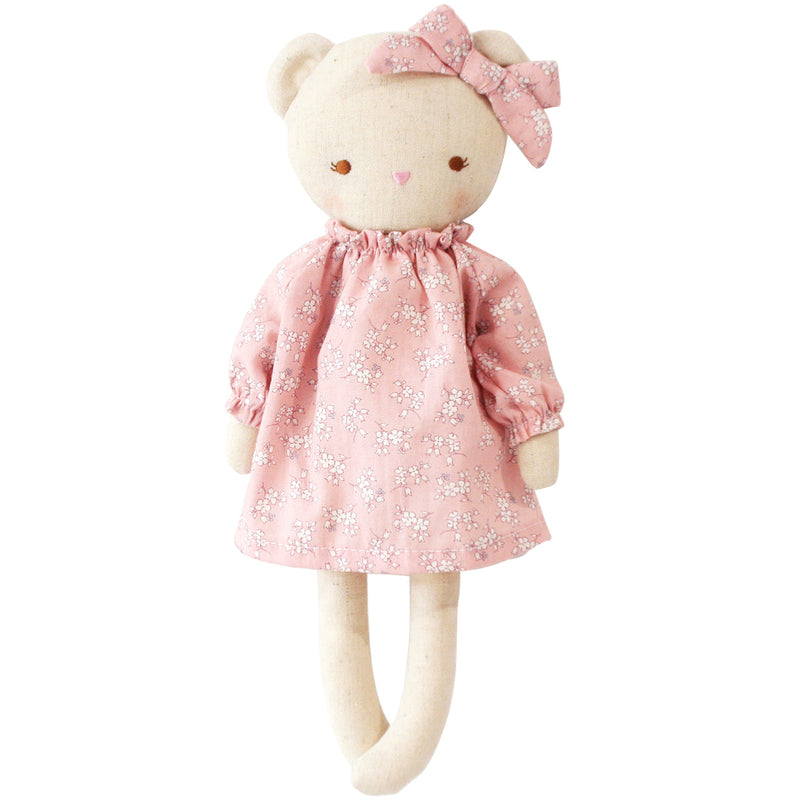 Twiggy Teddy Doll, Pink Floral