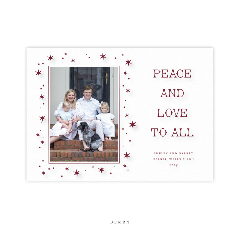 Nova Engraved Medium Holiday Card