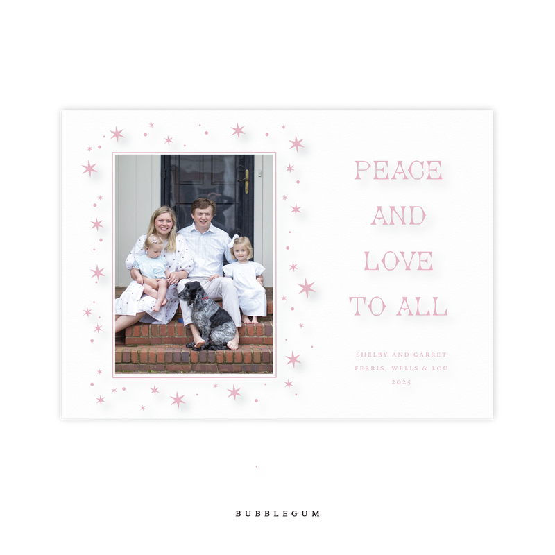 Nova Engraved Medium Holiday Card