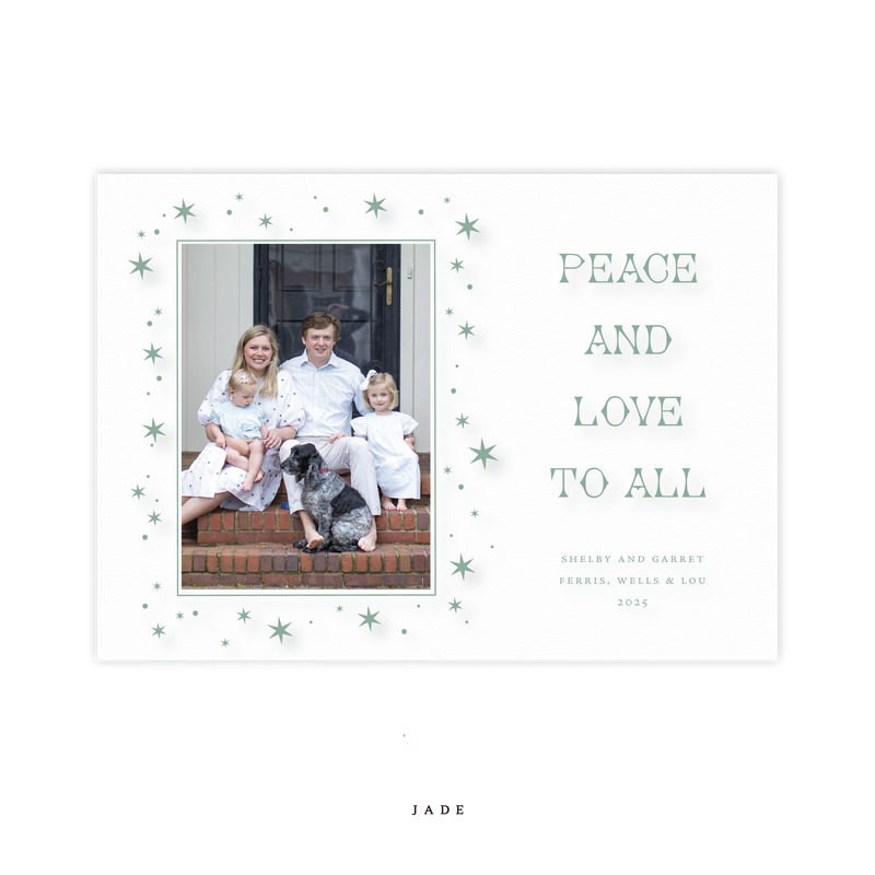 Nova Engraved Medium Holiday Card