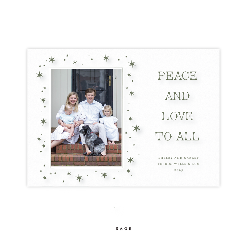 Nova Engraved Medium Holiday Card