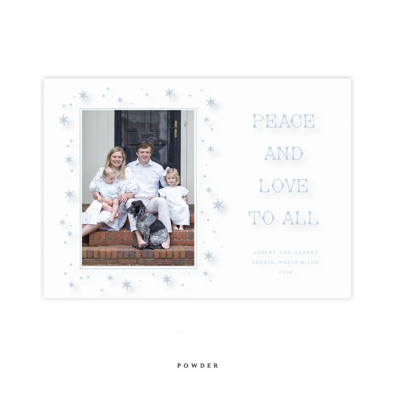 Nova Engraved Medium Holiday Card
