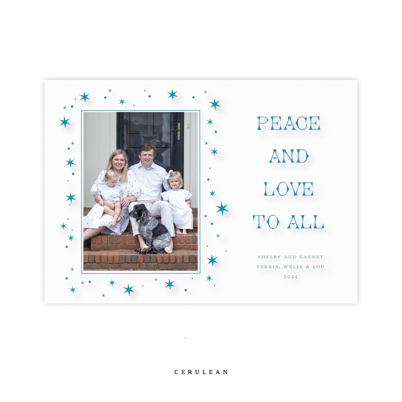 Nova Engraved Medium Holiday Card