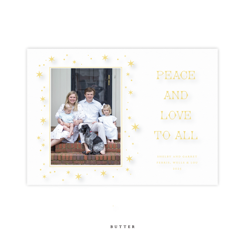 Nova Engraved Medium Holiday Card