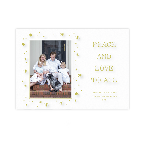 Nova Engraved Medium Holiday Card