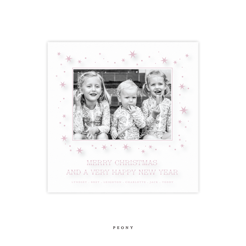 Nova Engraved Small Square Holiday Card