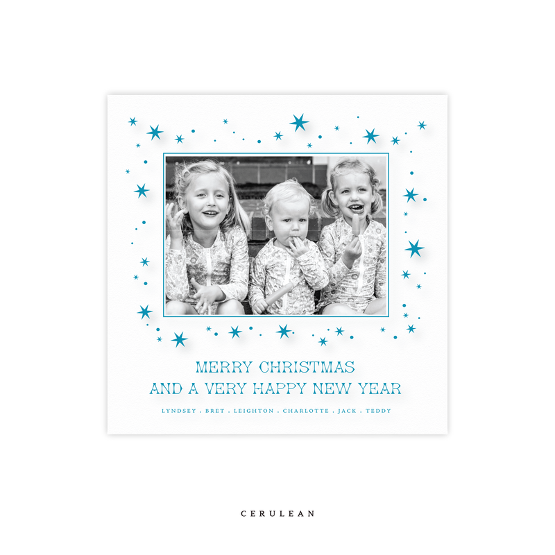 Nova Engraved Small Square Holiday Card