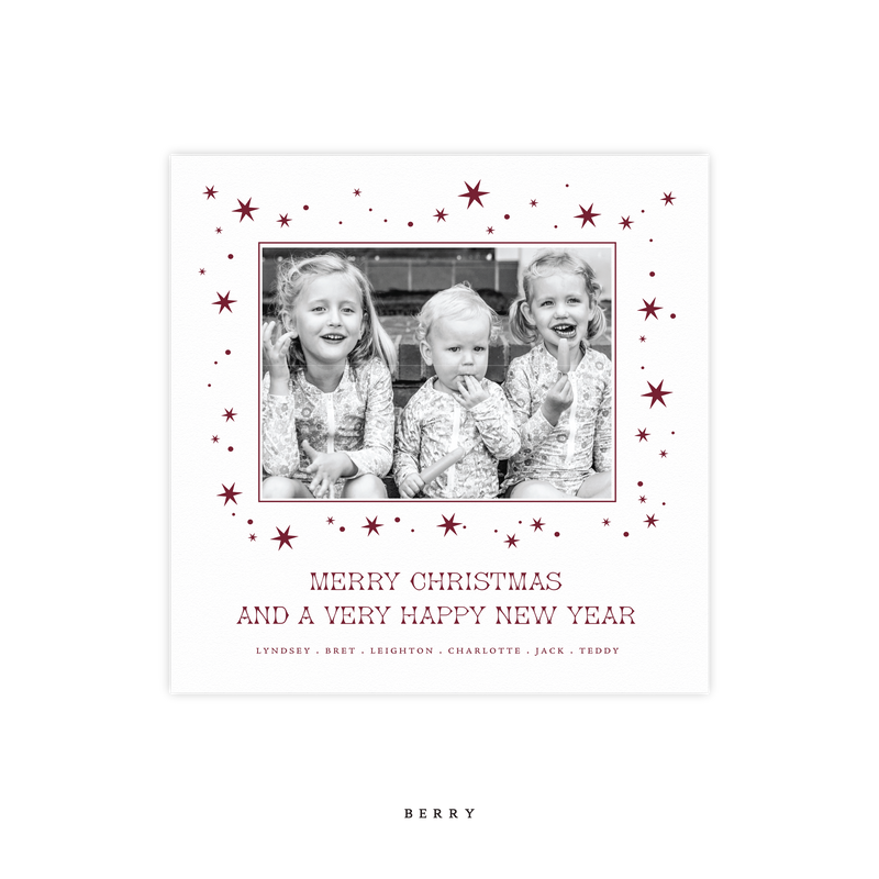Nova Letterpress Small Square Holiday Card