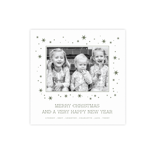 Nova Letterpress Small Square Holiday Card