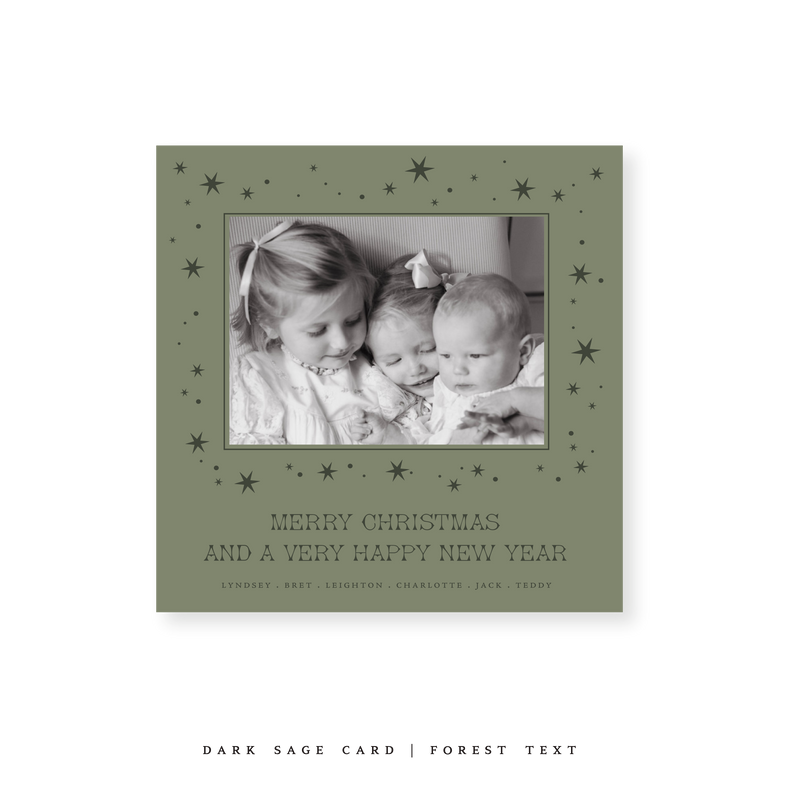 Nova Classic Printed Small Square Holiday Card