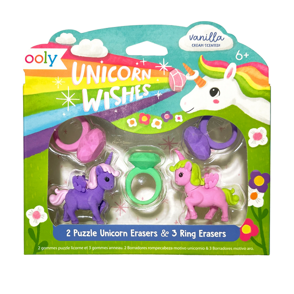 Unicorn Wishes Scented Erasers- Set of 5