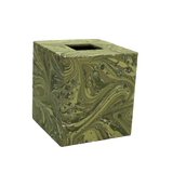Marbled Tissue Box: Olive, Watercress & Cilantro