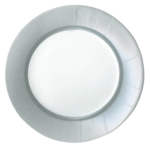 Linen Border Salad / Dessert Plate - Silver