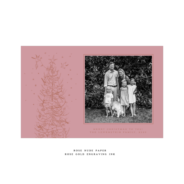 Pierre 1-Color Engraved Large Holiday Card