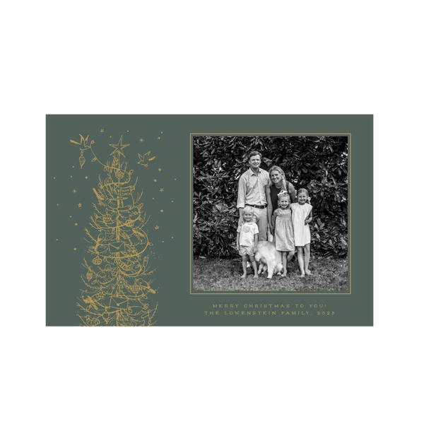 Pierre 1-Color Engraved Large Holiday Card