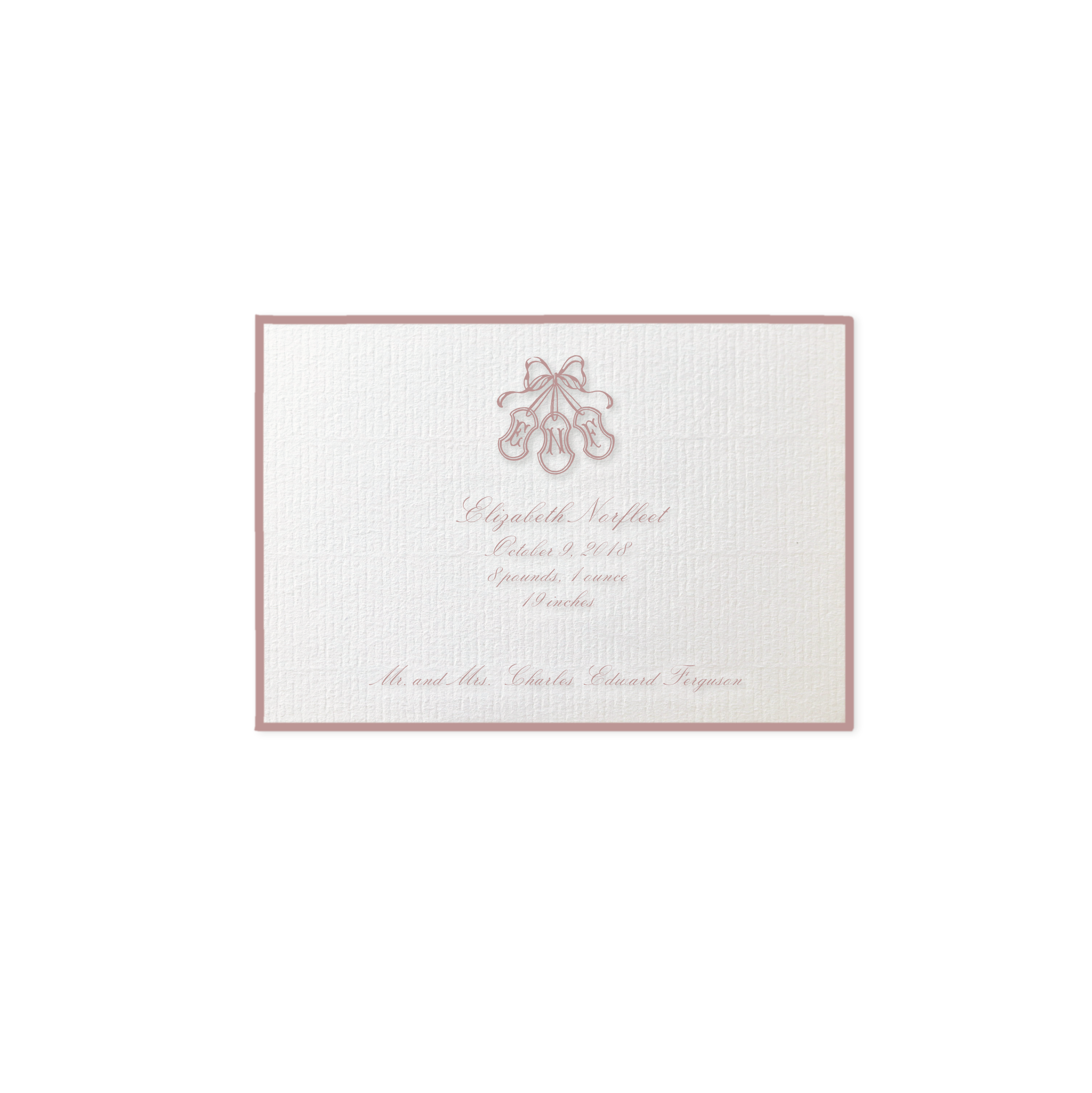 Sutton Motif Birth Announcement
