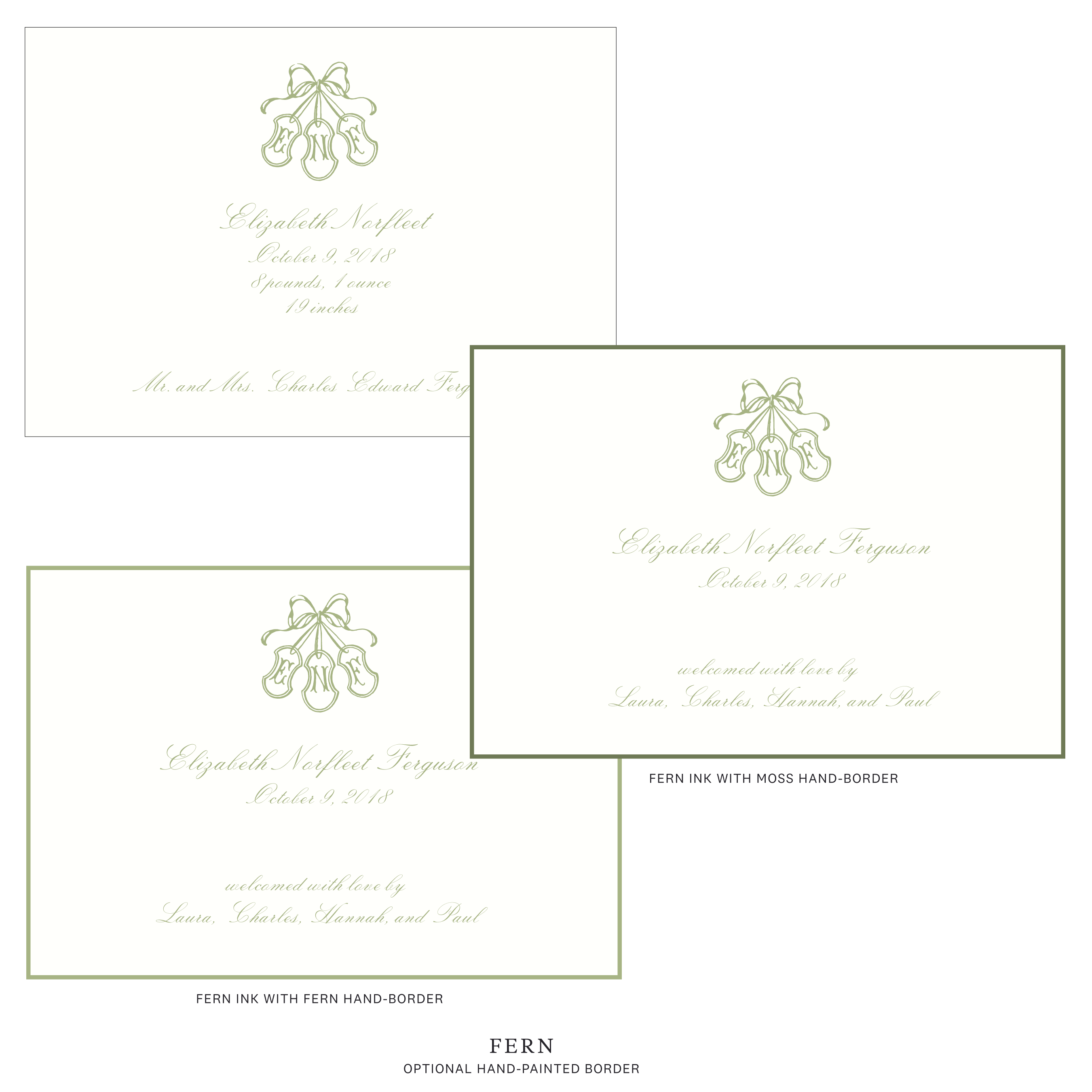 Sutton Motif Birth Announcement