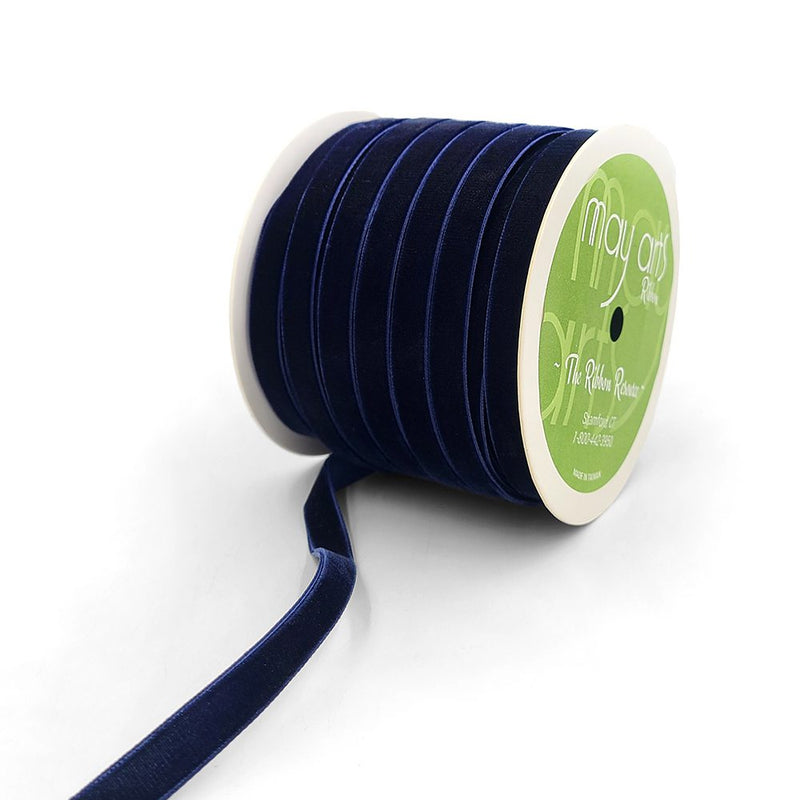 3/8" Navy Velvet Ribbon
