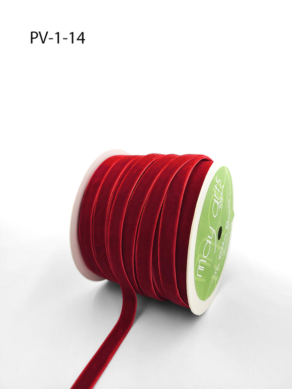 3/8" Red Velvet Ribbon