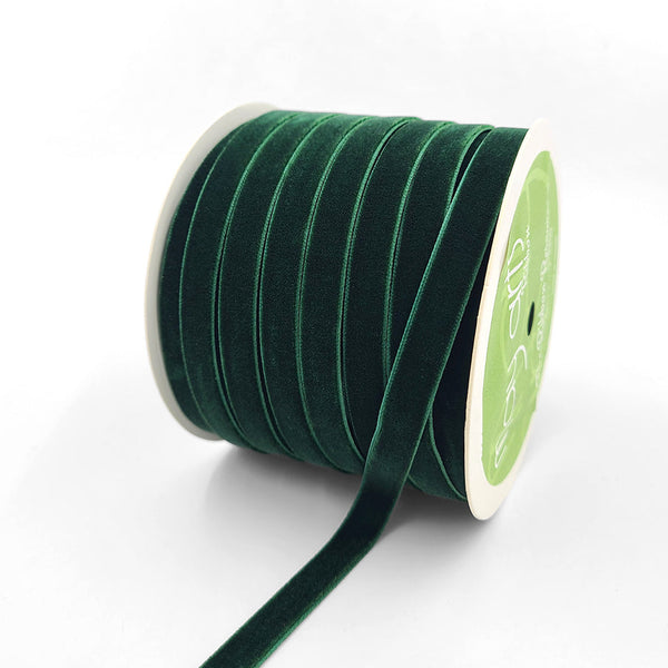 3/8" Dark Green Velvet Ribbon