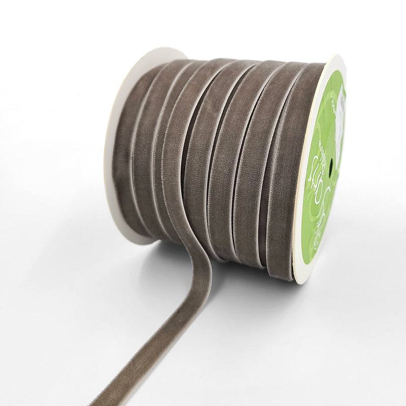 3/8" Pewter Velvet Ribbon