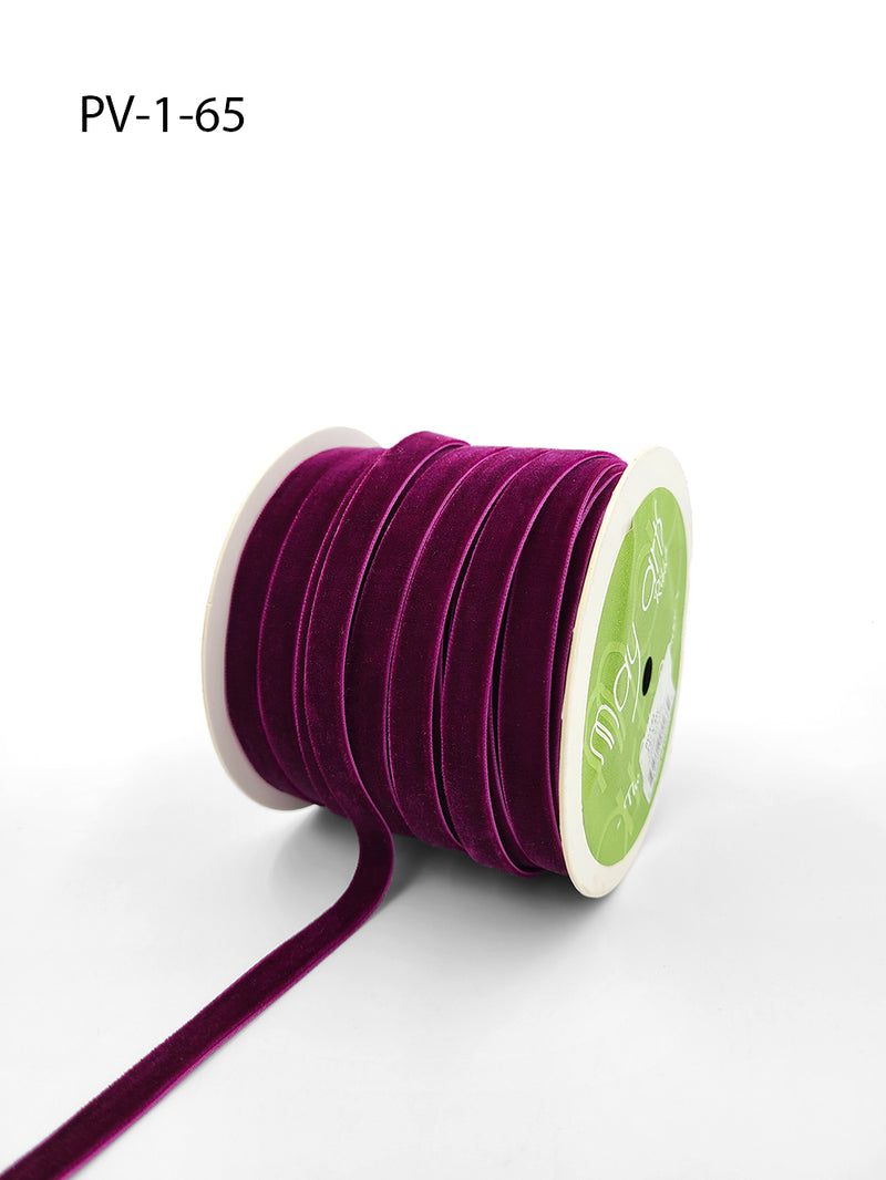 3/8" Plum Purple Velvet Ribbon