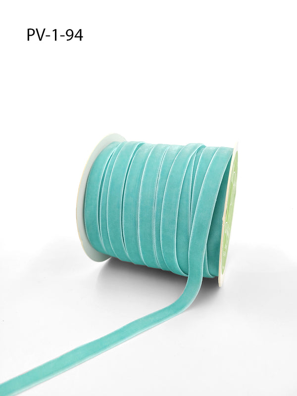 3/8" Robin's Egg Blue Velvet Ribbon