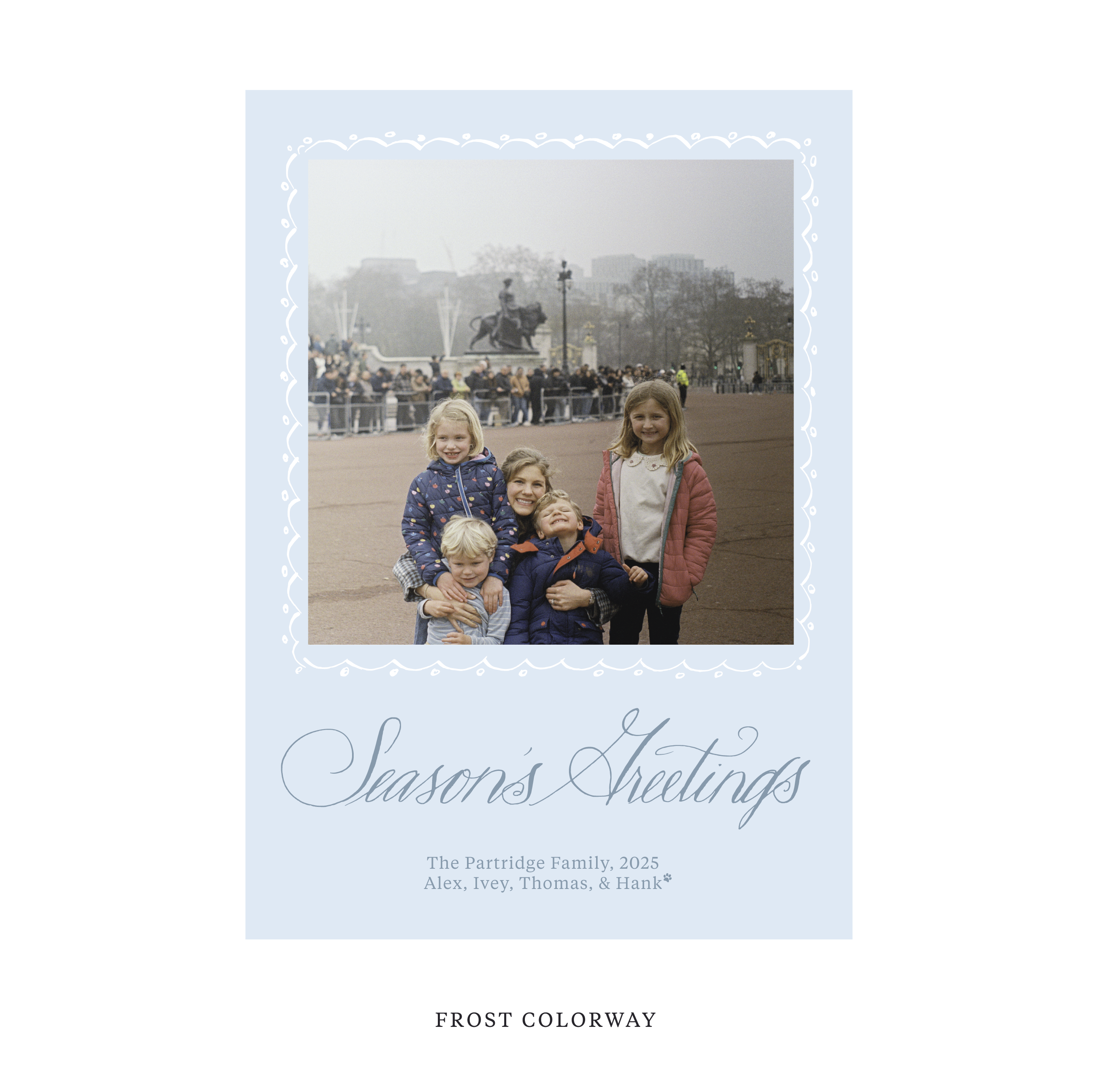 Partridge Classic Flat Print Holiday Card, Large