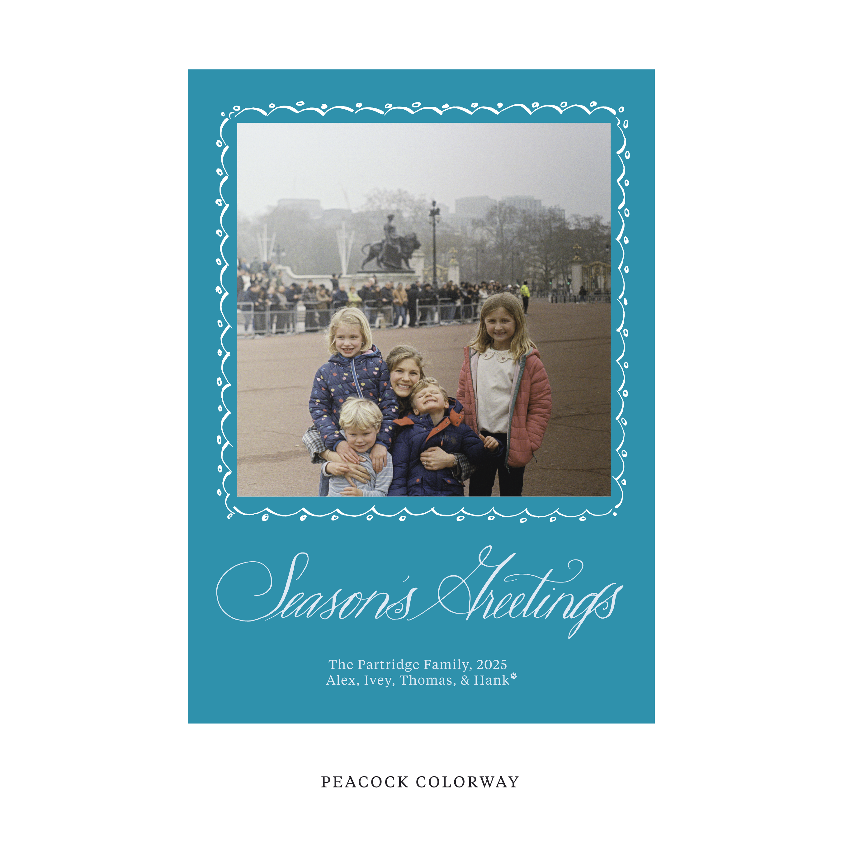Partridge Classic Flat Print Holiday Card, Large