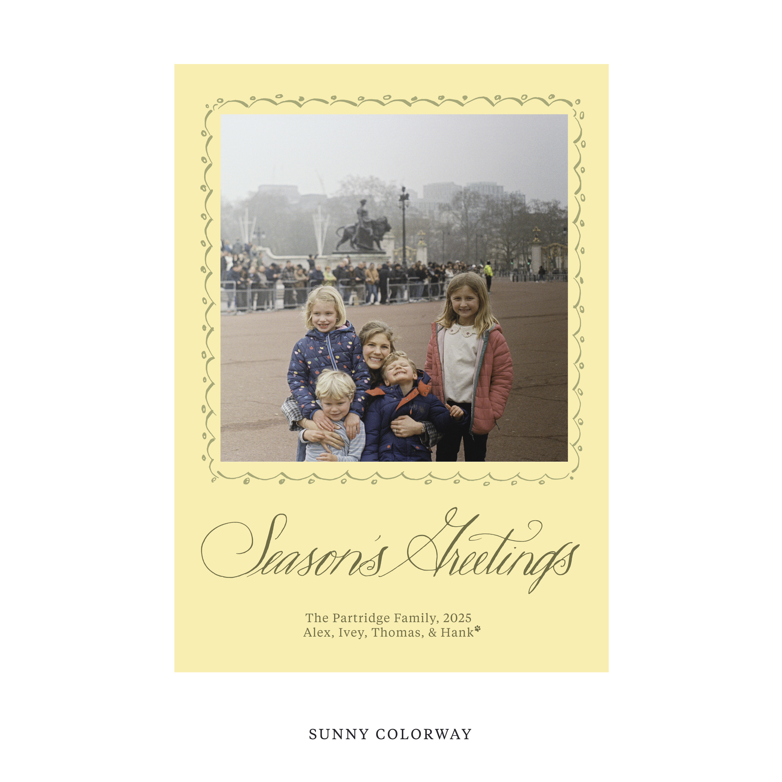 Partridge Classic Flat Print Holiday Card, Large