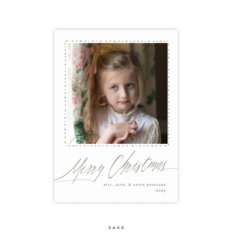 Roselake Letterpress Medium Holiday Card