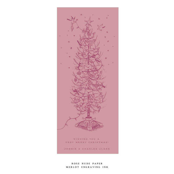 Pierre Letterpress Large Holiday Card (No Photo)