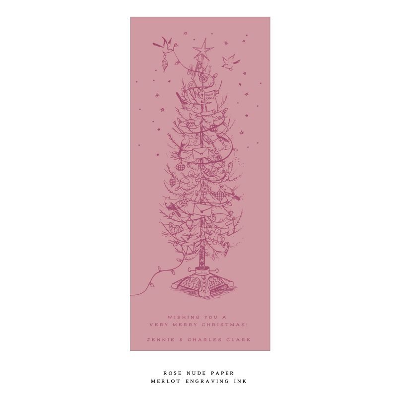 Pierre Letterpress Large Holiday Card (No Photo)
