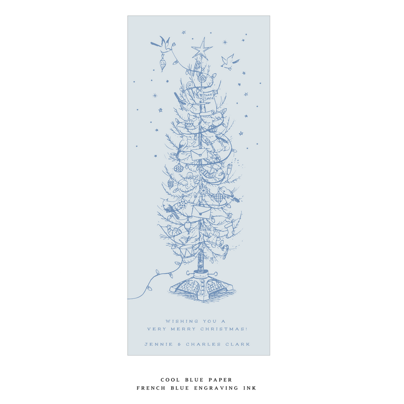 Pierre Letterpress Large Holiday Card (No Photo)