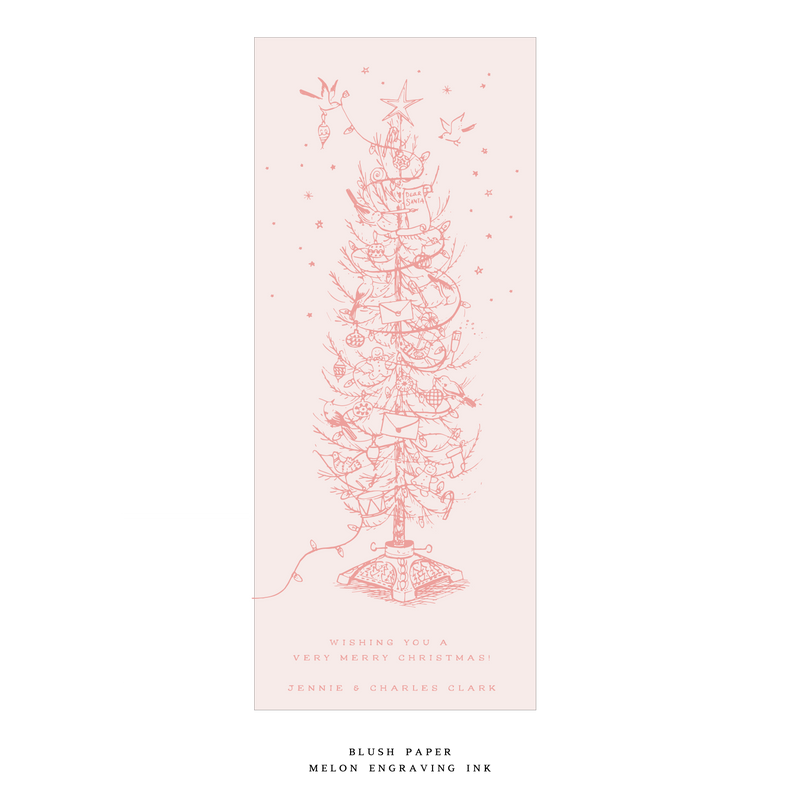 Pierre Letterpress Large Holiday Card (No Photo)