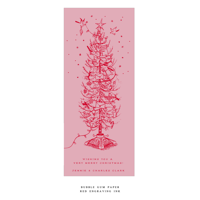 Pierre Letterpress Large Holiday Card (No Photo)