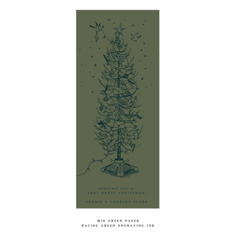 Pierre Letterpress Large Holiday Card (No Photo)
