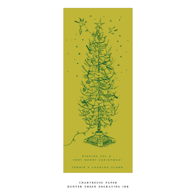 Pierre Letterpress Large Holiday Card (No Photo)