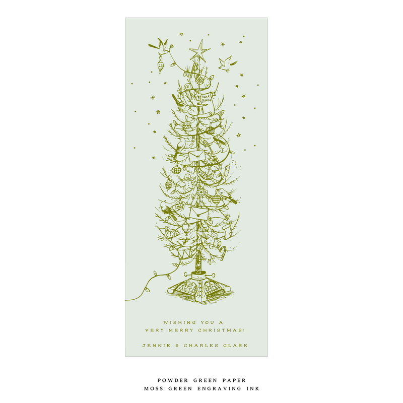 Pierre Letterpress Large Holiday Card (No Photo)