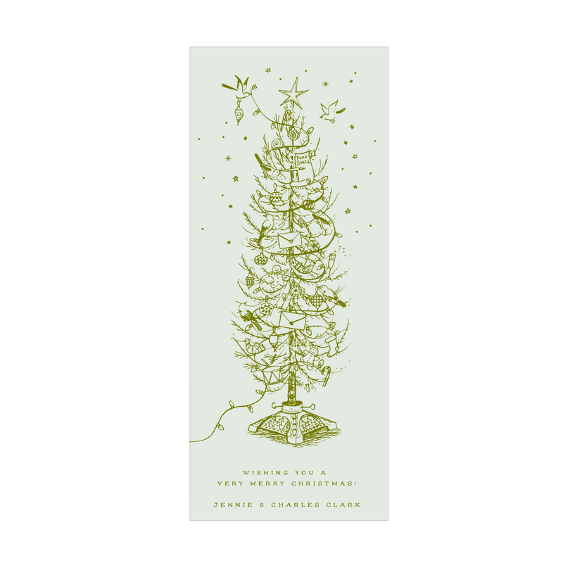 Pierre Letterpress Large Holiday Card (No Photo)