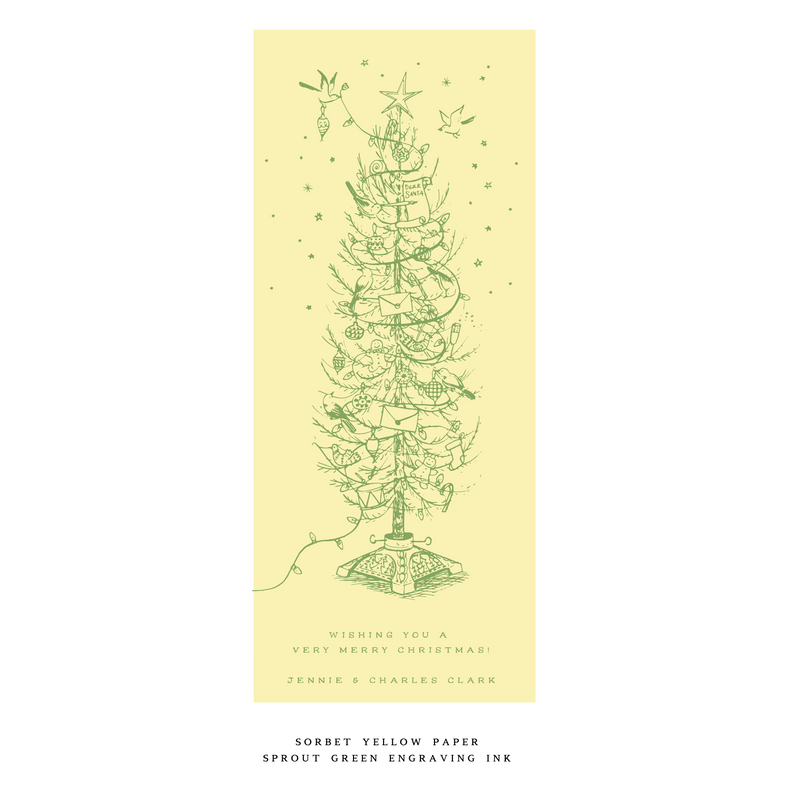 Pierre Letterpress Large Holiday Card (No Photo)