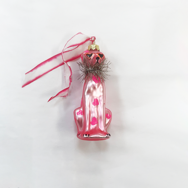 Pink Puppy Love Ornament